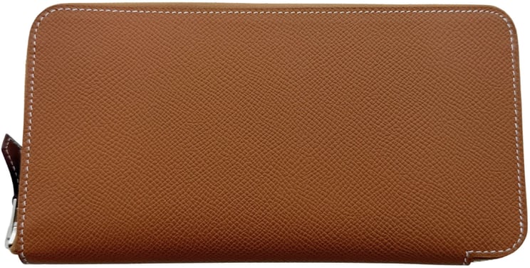 Hermès Hermès Silk'In Classique Brieftasche Epsom Leder braun Fullset / neuwertig