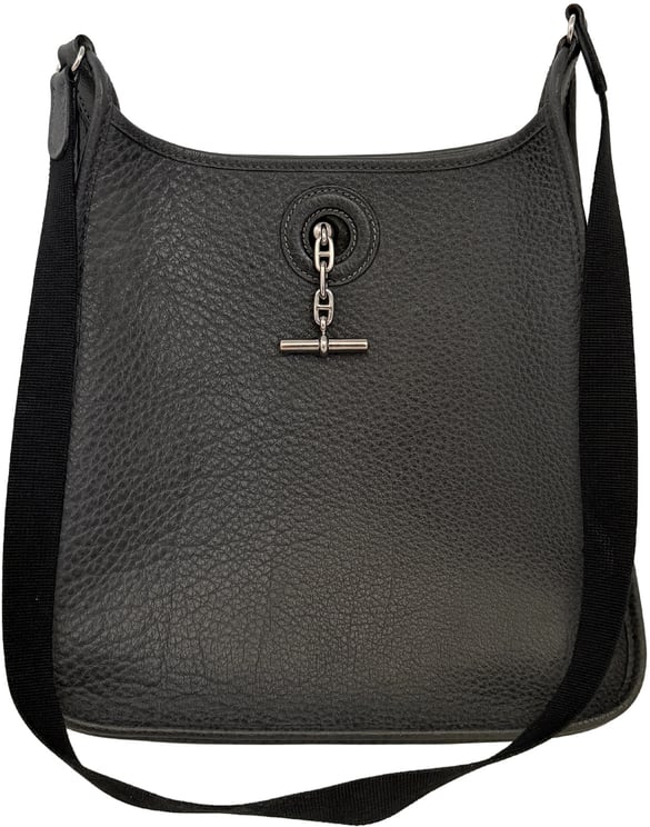 Hermès Hermès Vespa PM Vintage Clemence Leather Dark Gray / Very Good