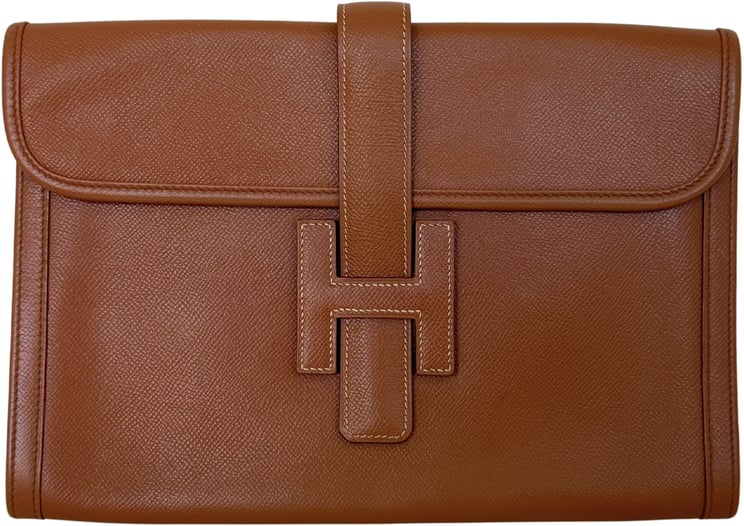 Hermès Hermès Vintage Jige 29 Courchevel Leather Brown / Good