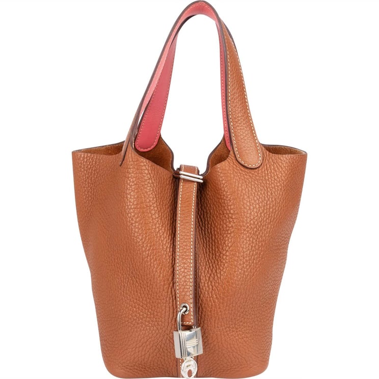 Hermès Hermès Brown Taurillon Clemence Picotin Lock 18 (PM) Handbag