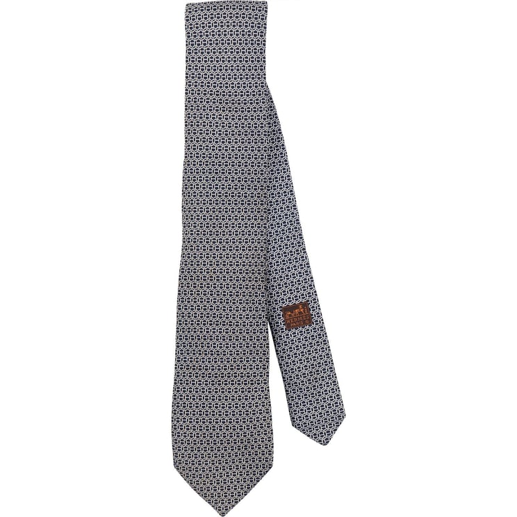 Hermès Hermès H Pattern Silk Tie Krawatte