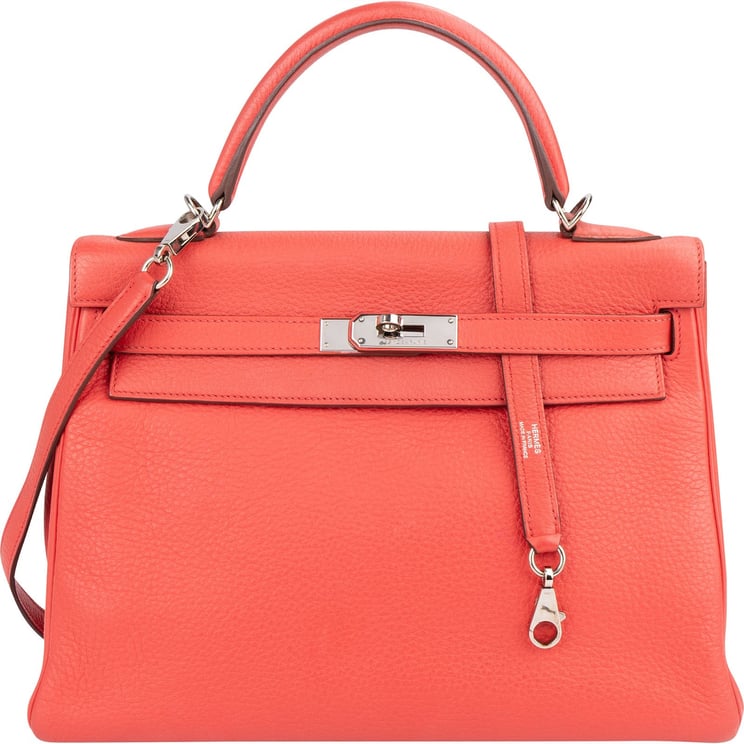 Hermès Hermès Grained Togo Leather Palladium Kelly Retourne 32 Handbag