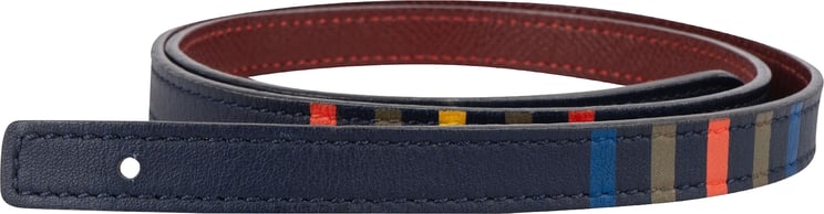Hermès Hermès Reversible Multicolor Leather Cuir Seul de Ceinture Artist Stripe Skinny Belt (70)