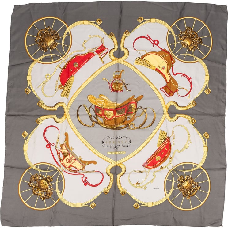 Hermès Hermès Springs Silk Carre 90 Scarf Tuch