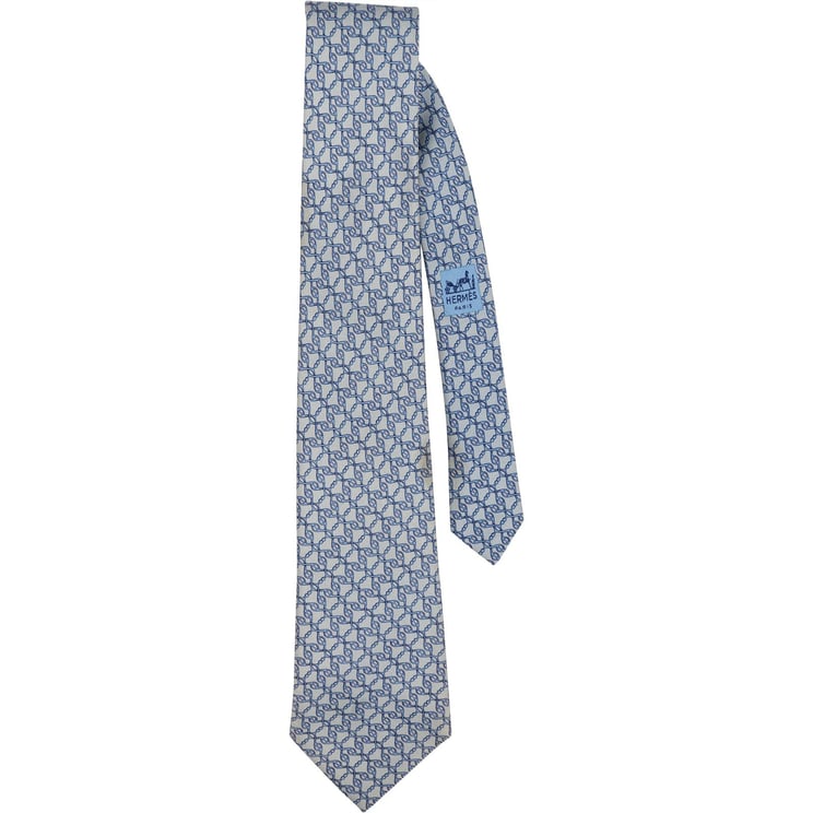 Hermès Hermès Chain Link Pattern Silk Tie Krawatte