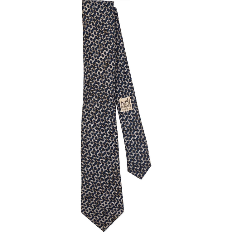 Hermès Hermès H Chain Link Pattern Silk Tie Krawatte
