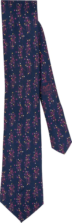 Hermès Hermès Skier Dot Pattern Silk Tie Krawatte