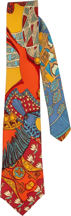 Hermès Hermès Multicolor Print Silk Tie Krawatte