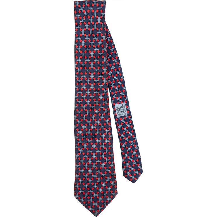Hermès Hermès Geometric Pattern Silk Tie Krawatte