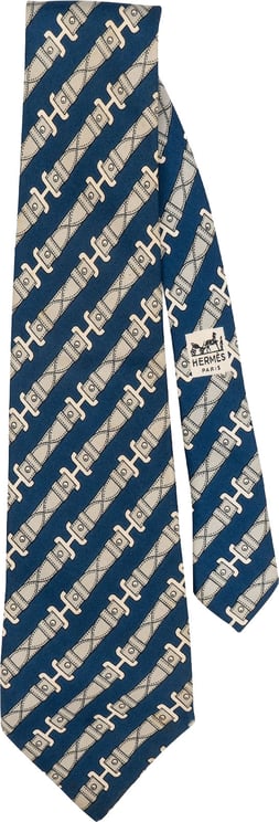 Hermès Hermès H Belt Pattern Silk Tie Krawatte