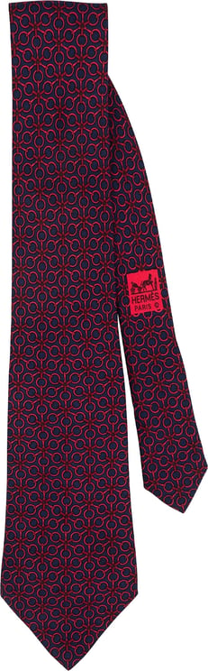Hermès Hermès Geometric Horsebit Pattern Silk Tie Krawatte