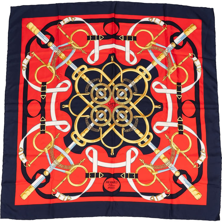 Hermès Hermès Grand Apparat Silk 90 Scarf Tuch