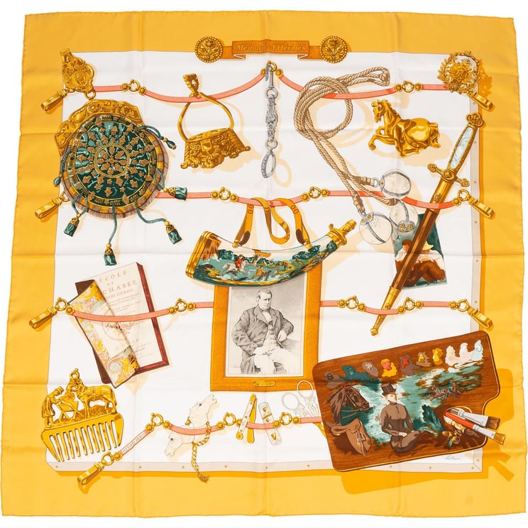 Hermès Hermès Mémoire d'Hermès Silk Carre 90 Scarf Tuch