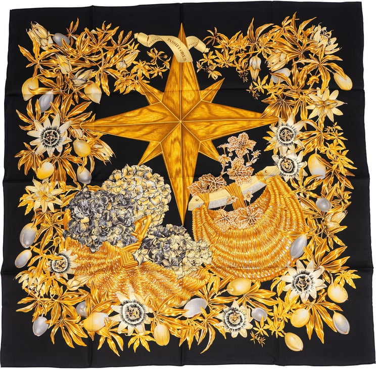 Hermès Hermès Passiflores Silk Carre 90 Scarf Tuch