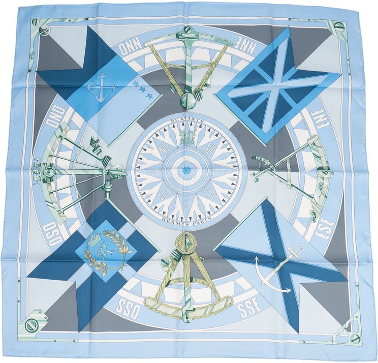Hermès Hermès Sextants Silk Carre 90 Scarf Tuch