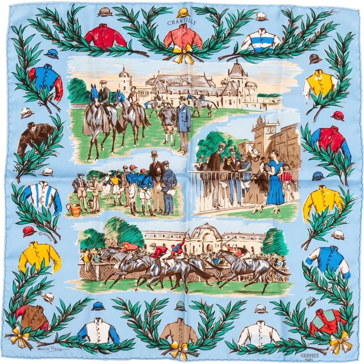 Hermès Hermès Chantilly 40 Silk Scarf Tuch