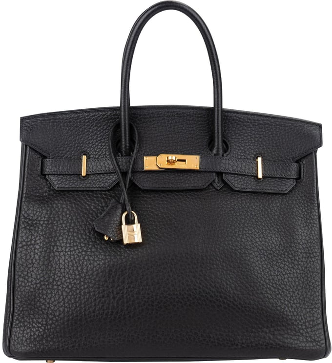 Hermès Hermès Noir Togo Leather Birkin 35 Gold Hardware Handbag