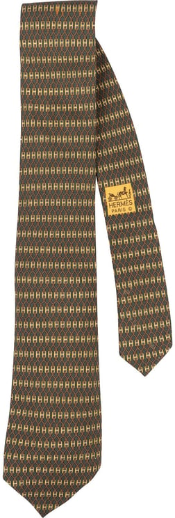 Hermès Hermès H Pattern Silk Tie Krawatte