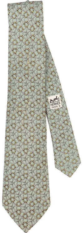 Hermès Hermès Chain Link Print Silk Tie Krawatte