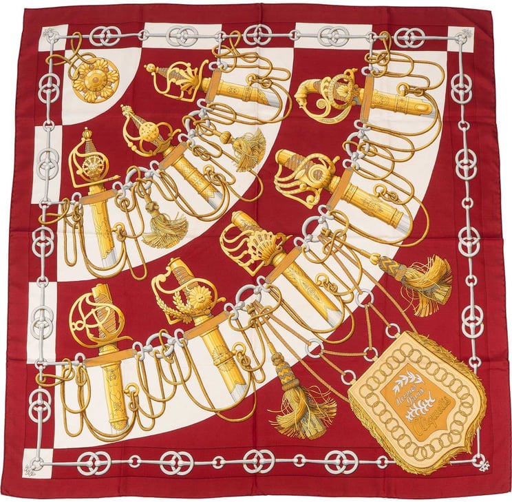 Hermès Hermès Cliquetis Silk Carre 90 Scarf Tuch