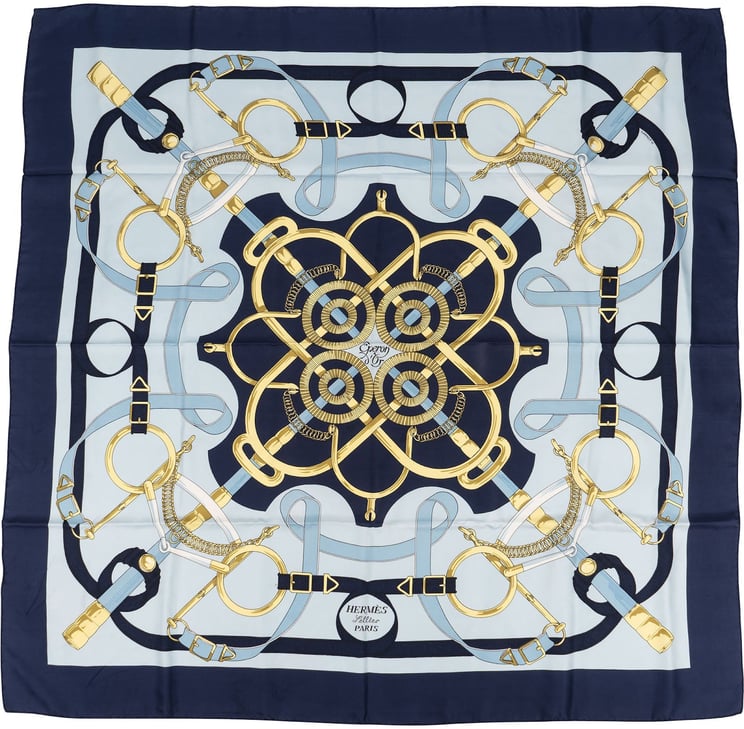 Hermès Hermès Eperon d'Or Silk Carre 90 Scarf Tuch