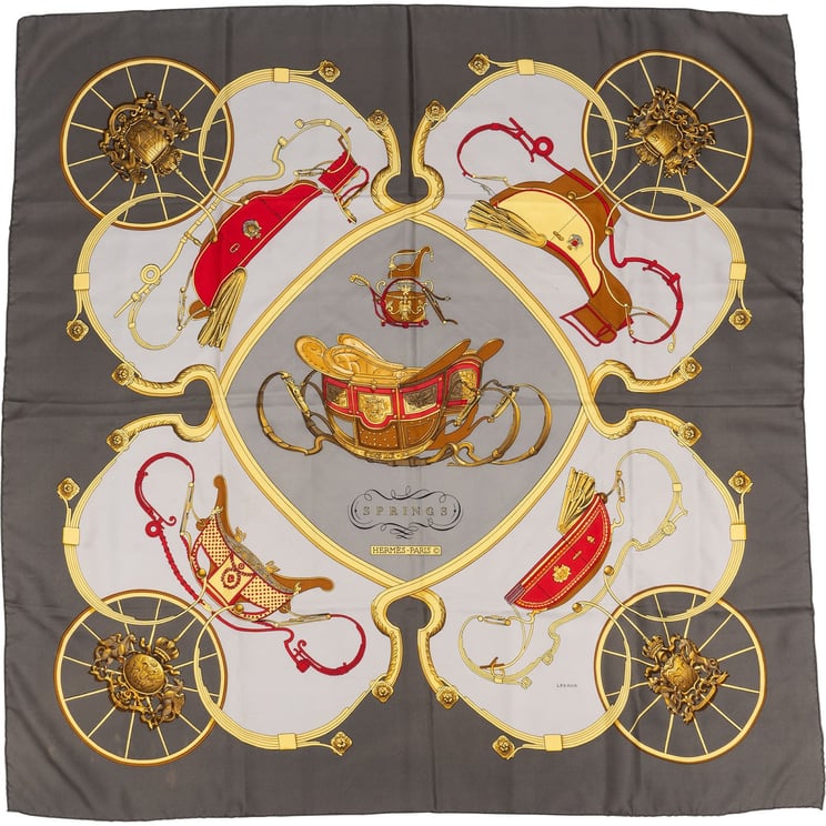 Hermès Hermès Springs Silk 90 Scarf Tuch