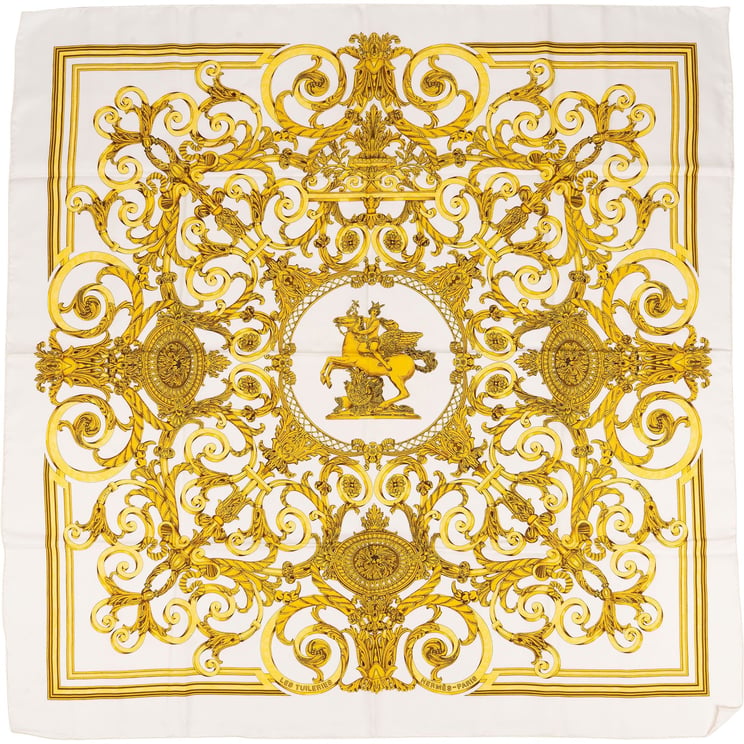 Hermès Hermès Les Tuileries Silk 90 Scarf Tuch