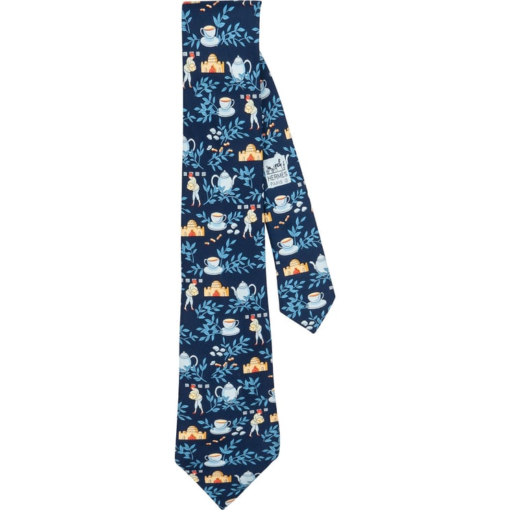 Hermès Hermès Thé à la Plage Silk Tie Krawatte