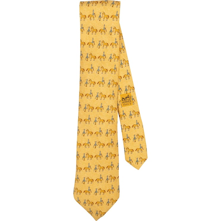 Hermès Hermès Horse Rider Print Silk Tie Krawatte