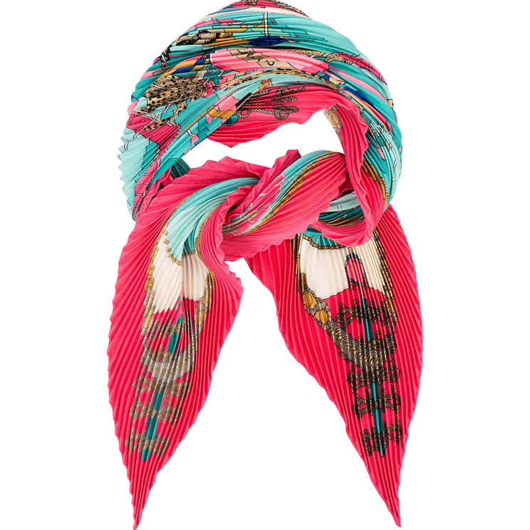 Hermès Hermès Circus Print Plissé Tuch Scarf