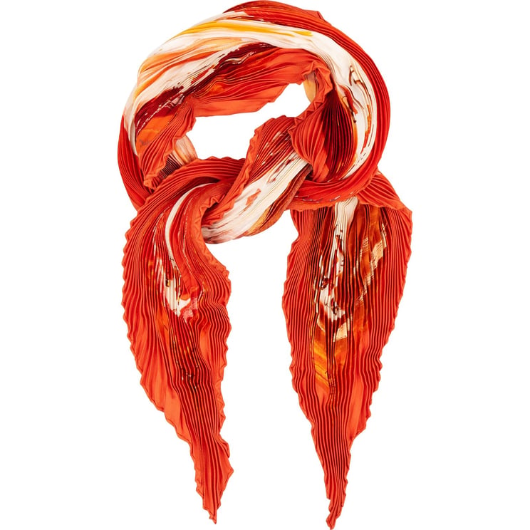 Hermès Hermès Smiles in Thitl Millenary Print Plissé Tuch Scarf