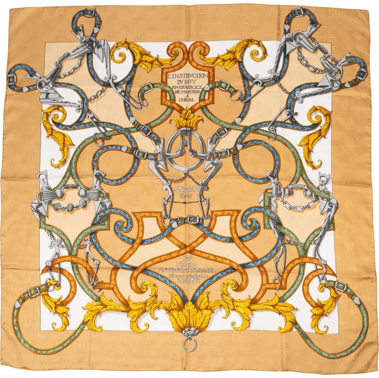 Hermès Hermès L'Instruction du Roy Silk 90 Scarf Tuch