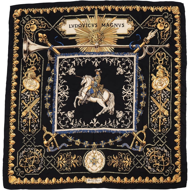 Hermès Hermès Ludovicus Magnus Silk Carre 90 Scarf Tuch