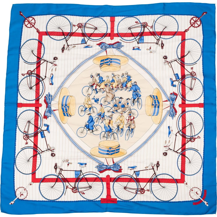 Hermès Hermès Les Becanes Silk 90 Scarf Tuch