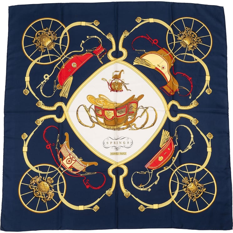 Hermès Hermès Springs Silk Carre 90 Scarf Tuch