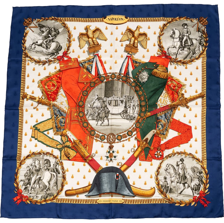 Hermès Hermès Napoléon Silk 90 Scarf Tuch
