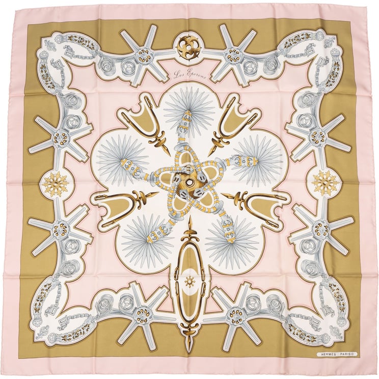 Hermès Hermès Les Eperons Silk 90 Scarf Tuch