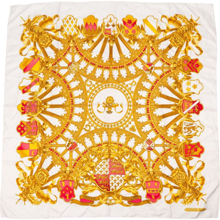 Hermès Hermès British Heraldry Silk 90 Scarf Tuch