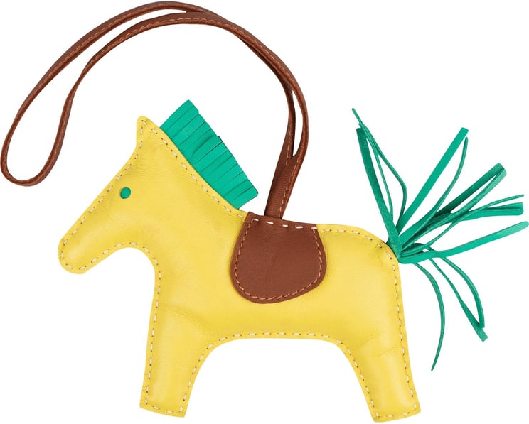 Hermès Hermès Tricolor Leather Rodeo MM Pendant