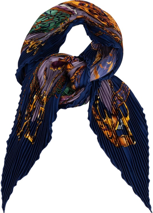 Hermès Hermès Astres Et Soleils Plissé Tuch Scarf