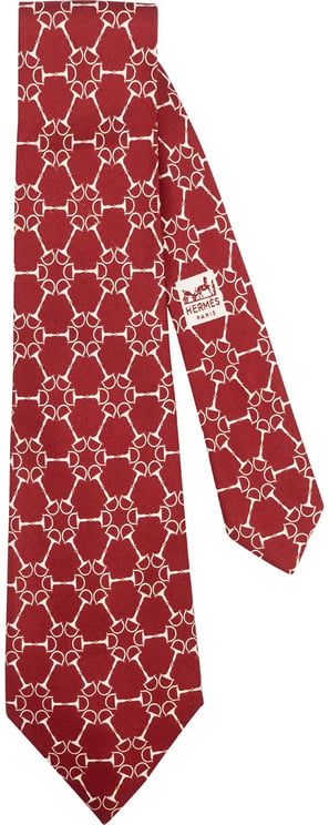 Hermès Hermès Horsebit Print Silk Tie Krawatte