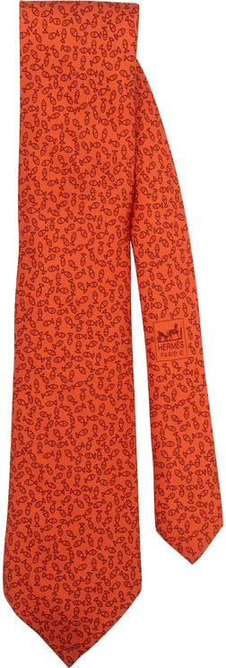 Hermès Hermès Fish Print Silk Tie Krawatte
