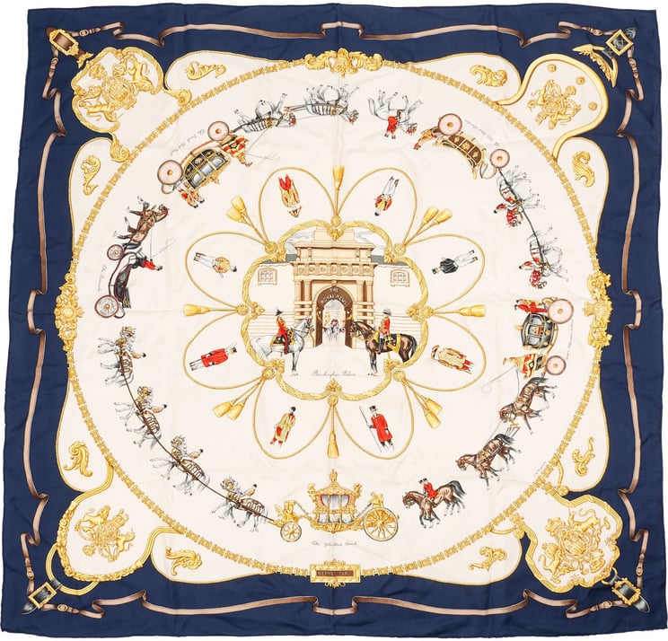 Hermès Hermès The Royal Mews Silk 90 Scarf Tuch