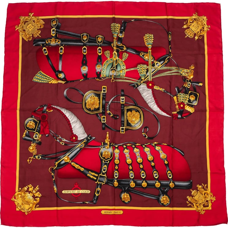 Hermès Hermès Harnais de Cour Carré 90 Tuch Scarf