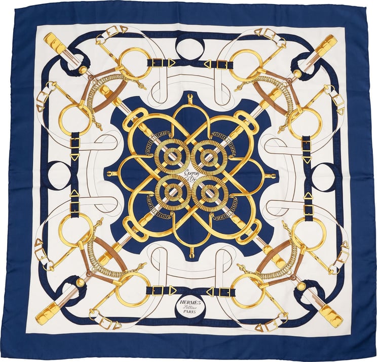 Hermès Hermès Eperon d'Or Silk Carre 90 Scarf Tuch