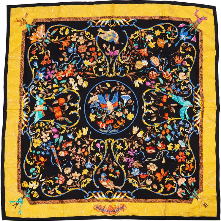 Hermès Hermès Oiseaux du Roy Silk Carre 90 Scarf Tuch