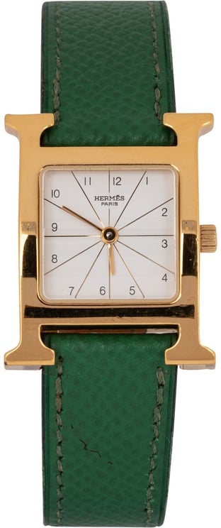 Hermès Hermès Gold Tone Heure H Women Watch HH1.210