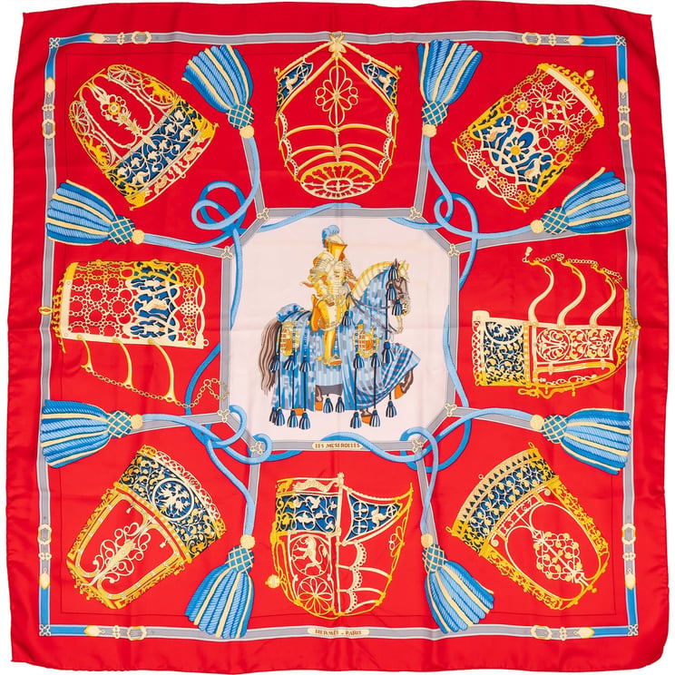 Hermès Hermès Les Muserolles Silk 90 Scarf Tuch