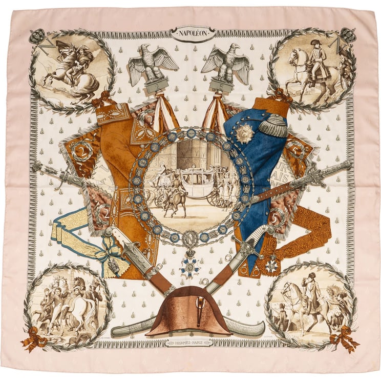 Hermès Hermès Napoleon Silk Twill Silk Carre 90 Scarf Tuch