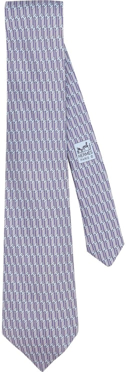Hermès Hermès H Pattern Monogram Silk Tie Krawatte